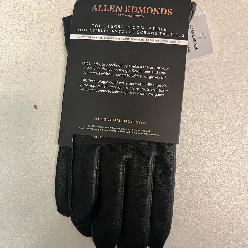 Allen Edmonds Cashmere Lined Leather Tech Gloves - Picture 6 of 8